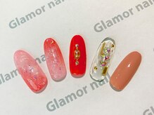 グラマーネイル(Glamor nail)/全塗り×3Dホログラム