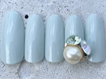 フリークネイル(FREAK Nail)/偏光パールパーツアート ¥10000