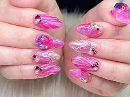 ★ピンクマーメイドネイル★