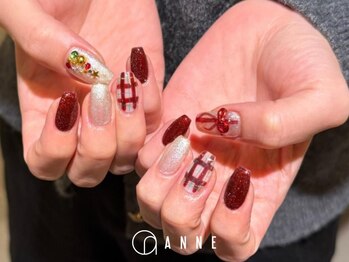 アンネ 梅田 GRACE店(ANNE)/キラキラクリスマスネイル