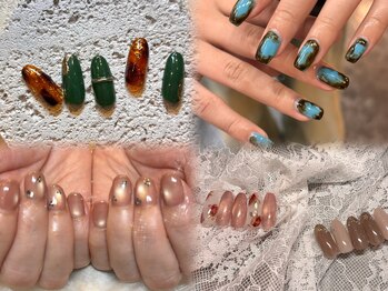 ユニックス 浦和店(UNIX)の写真/手描きアートで底上げする上品な指先に。艶っぽい質感や洗練された抜け感で彩る！