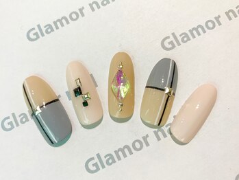 グラマーネイル(Glamor nail)/ダイアシェイプ×モダン