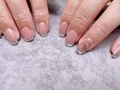 ガラスフレンチネイル