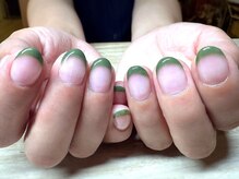 アミュリー ネイル アトリエ(Amury nail atelier)/くすみカラー カラーフレンチ