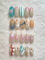 エム ネイル(emu nail)&nbsp;summer art☆手書きもお任せください！