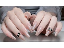 メオネイル(MEO NAIL)/リボンビジューネイル