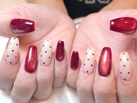 ボルドー×ハートネイル