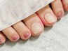《FOOT》角質ケア付き親指+4本アート ¥12500