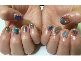 シースルーカラーシェルアート▲