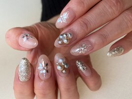 冬ネイル　パラジェルネイル