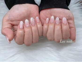 ロアネイル(Loa nail)/春っぽナチュラルグラデーション