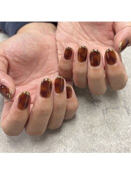 ネイルサロンファストネイルプラス 新宿店(FAST NAIL PLUS)/2025秋ネイル【べっこうネイル】