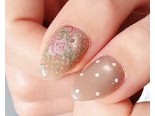 エル(Elle.)/花柄 転写ネイル