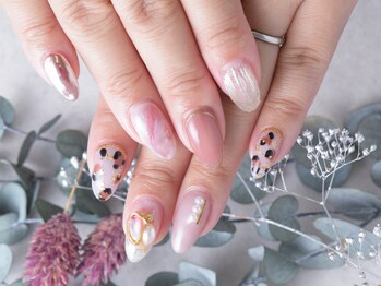 ソウ 難波店 nail salon Sou/レオパードネイル
