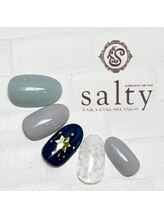 ネイルアンドアイラッシュサロン ソルティ 寺田町(salty)/雪の結晶ネイル