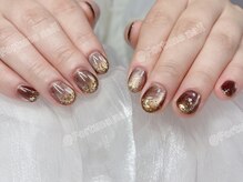 フォルトゥーナ 神田(Fortuna)/濃茶マグネットキラキラネイル