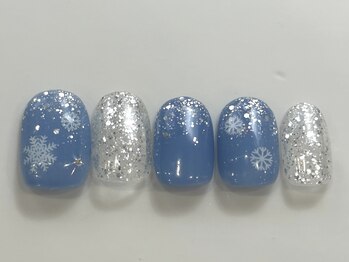 ラメ雪結晶キラキラ¥7000