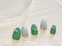 ブレスネイル(brace Nail)/緑の秋ネイル