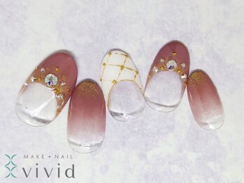 メイクプラスネイル ヴィヴィッド(MAKE+NAIL vivid)/*冬ブライダルネイル*