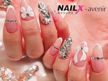 ネイリックス アヴェニール(NAILX avenir)/ガーリー リボン＆ストーン