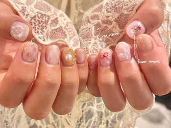 ネイルズ ララ(nails Lala)/#フラワー×リボン