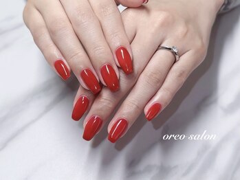 オレオサロン 池袋(oreo salon)/ワンカラー /赤ネイル