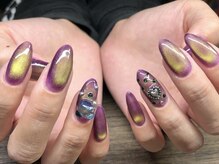 アスミズナイスネイルズ(asumi's nice nails)/マグネット＋ポイントアート