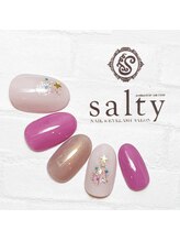ネイルアンドアイラッシュサロン ソルティ 寺田町(salty)/ニュアンスネイル