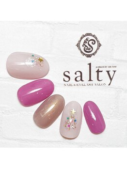 ネイルアンドアイラッシュサロン ソルティ 寺田町(salty)/ニュアンスネイル