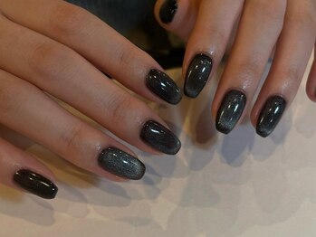 アイネイルズ 梅田店(I nails)/黒シルバーマグネット