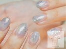 モネ風カラーのニュアンスネイル
