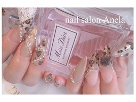 レオパード＆ビジューネイル