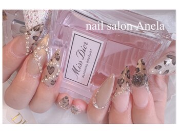 アネラ(Anela)/レオパード＆ビジューネイル