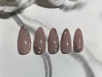 シンプル×ラメ