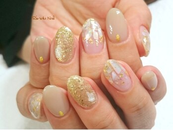 リンドゥネイル 上小田井店(Rindu Nail)/ベージュxゴールド