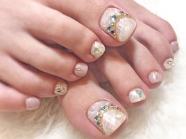 涼しげな大理石ネイル★オーダー