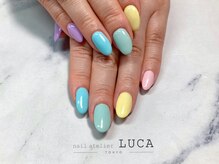 ネイルアトリエルカ(nail atelier LUCA)/M-666 カラフルパステルネイル