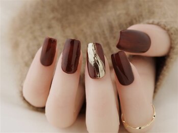 エムスラッシュ センター南(M.SLASH)/秋のミラーネイル