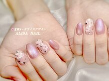 アリサネイル(ALISA NAIL)/定額A・手書きフラワー