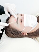 リジェロ 岩国店(RE:jello)/6.ワックスで眉周りの毛の処理