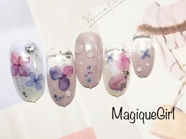 【押し花ネイル】