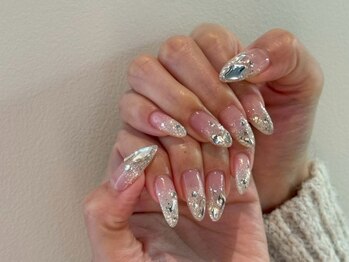 シベル(Ci belle)/結婚式ネイル/ビジューネイル