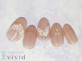 メイクプラスネイル ヴィヴィッド(MAKE+NAIL vivid)/*冬ブライダルネイル*