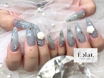 エクラ(Eclat.)の写真/流行のワンホンネイルが得意なサロン★華やぎのあるネイルもご用意！チップスカルプも対応可◎