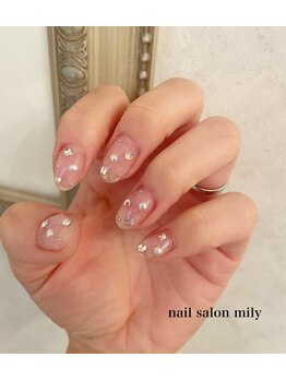 クリアビジューネイル