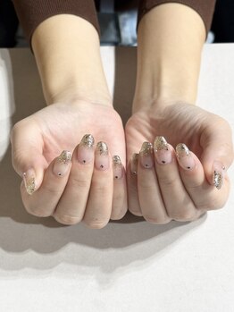 シンプルラメグラデーション