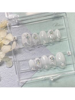 ドットビー(.Bee)/垂らし込みフラワーネイルチップ