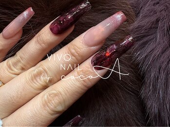 ココア(cocoA)/山葡萄ネイル