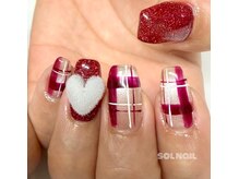 ソルネイル(sol nail)の雰囲気（パーツは手作りすることもできますのでご相談ください♪）