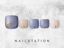 ネイルステーション 大船ルミネウィング店(NAIL STATION)/大人フラワーネイル／パラジェル